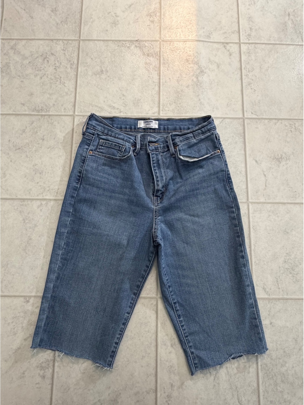 Denizen from Levi's high rise straight cutoff shorts